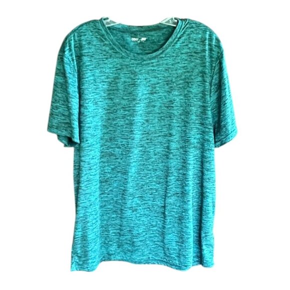 Men's Teal and Black Coolkeep Polyester/Spandex Short Sleeve Jersey, Size XL - Picture 1 of 8